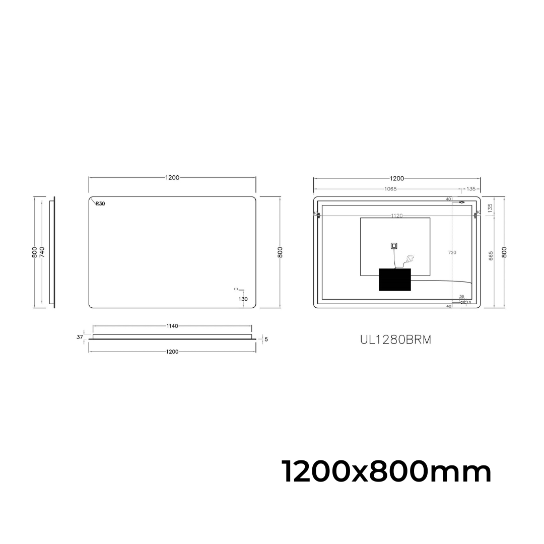 Rectangle LED Miror