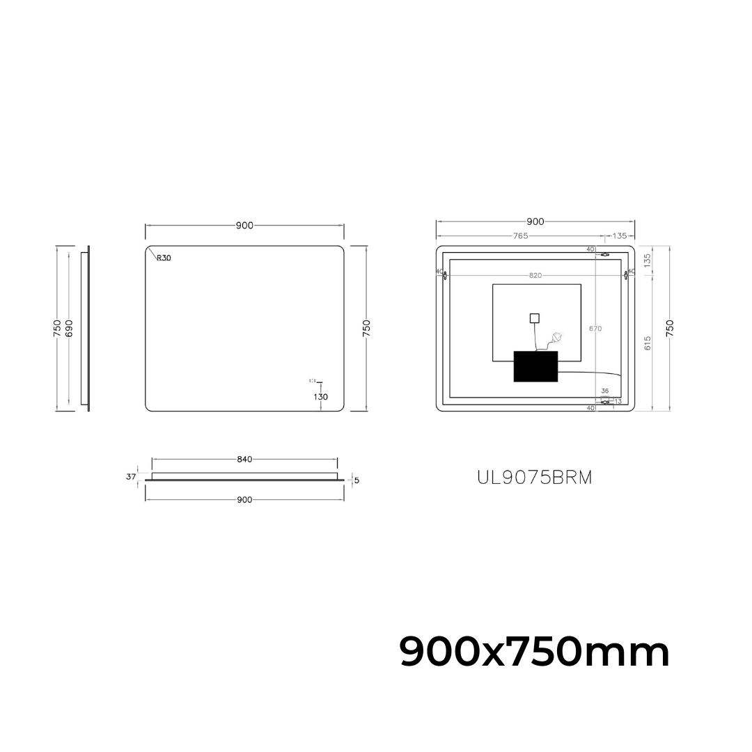 Rectangle LED Miror