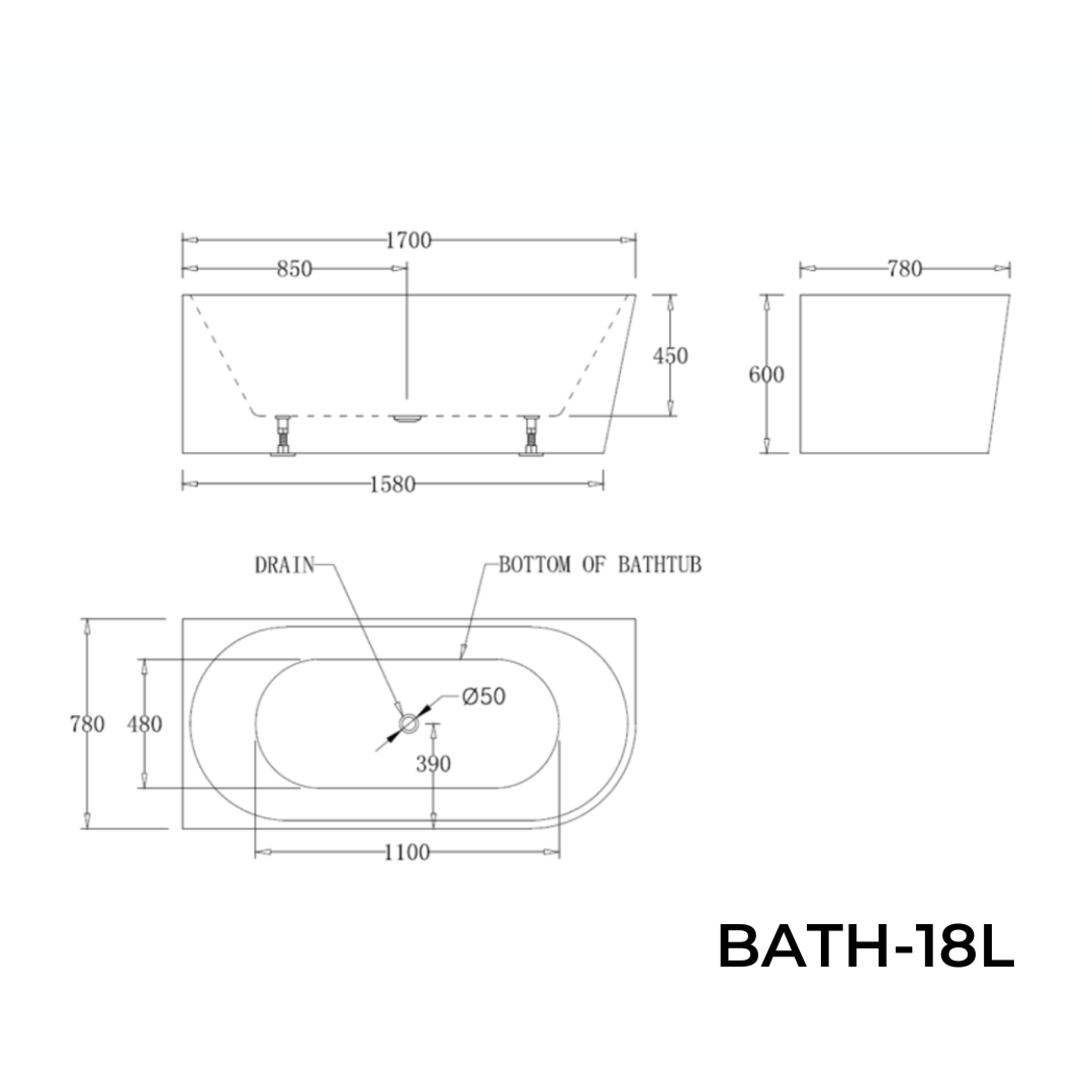 Corner Fit Bath