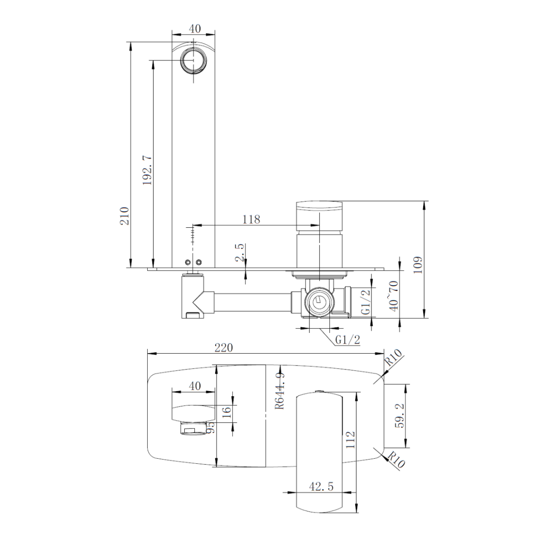 Exclusive Combination Wall Mixer