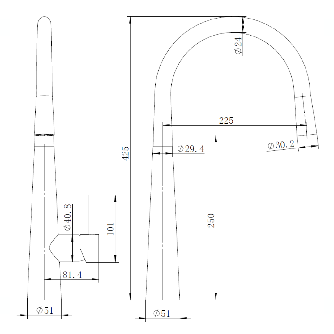 Parker Pull-Out Kitchen Mixer