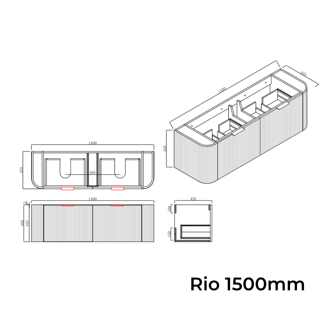 Rio White Vanity