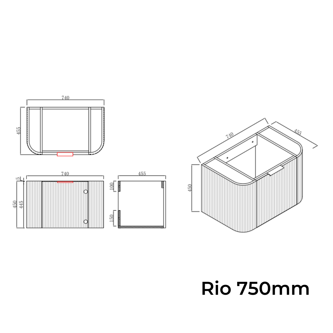 Rio White Vanity