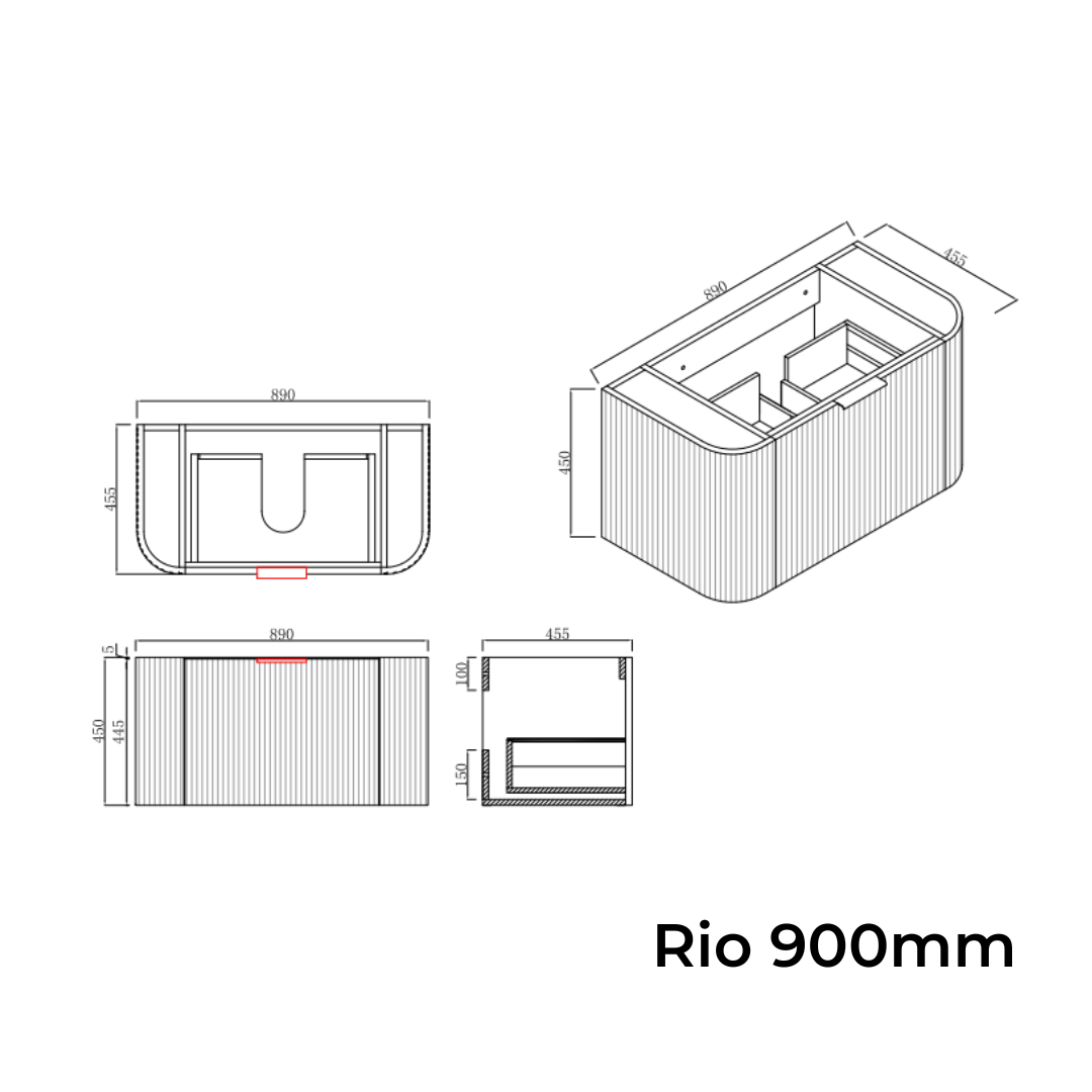 Rio White Vanity