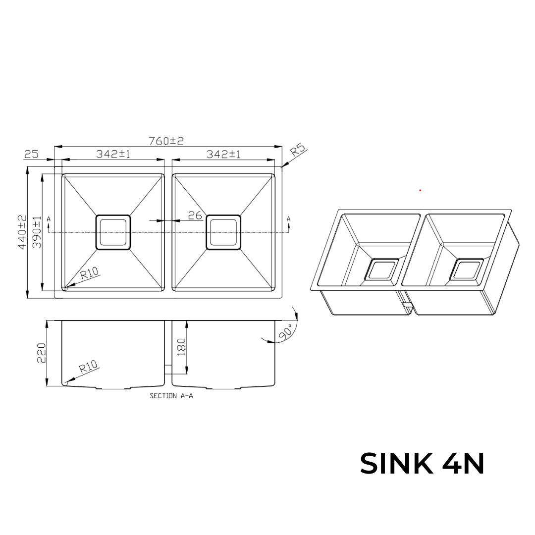 Nano Scratch Resistant Sink