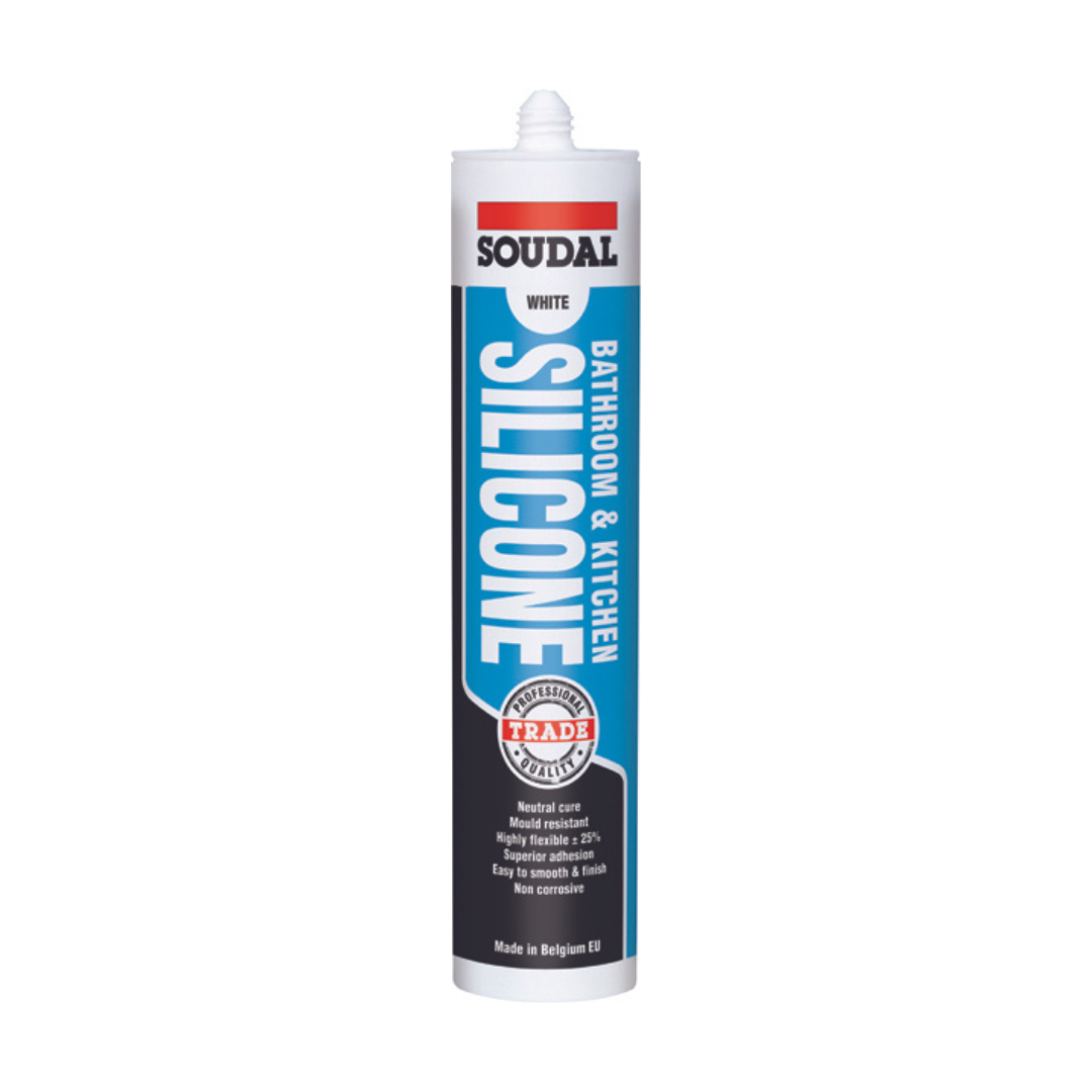 Soudal Bathroom and Kitchen White Silicone