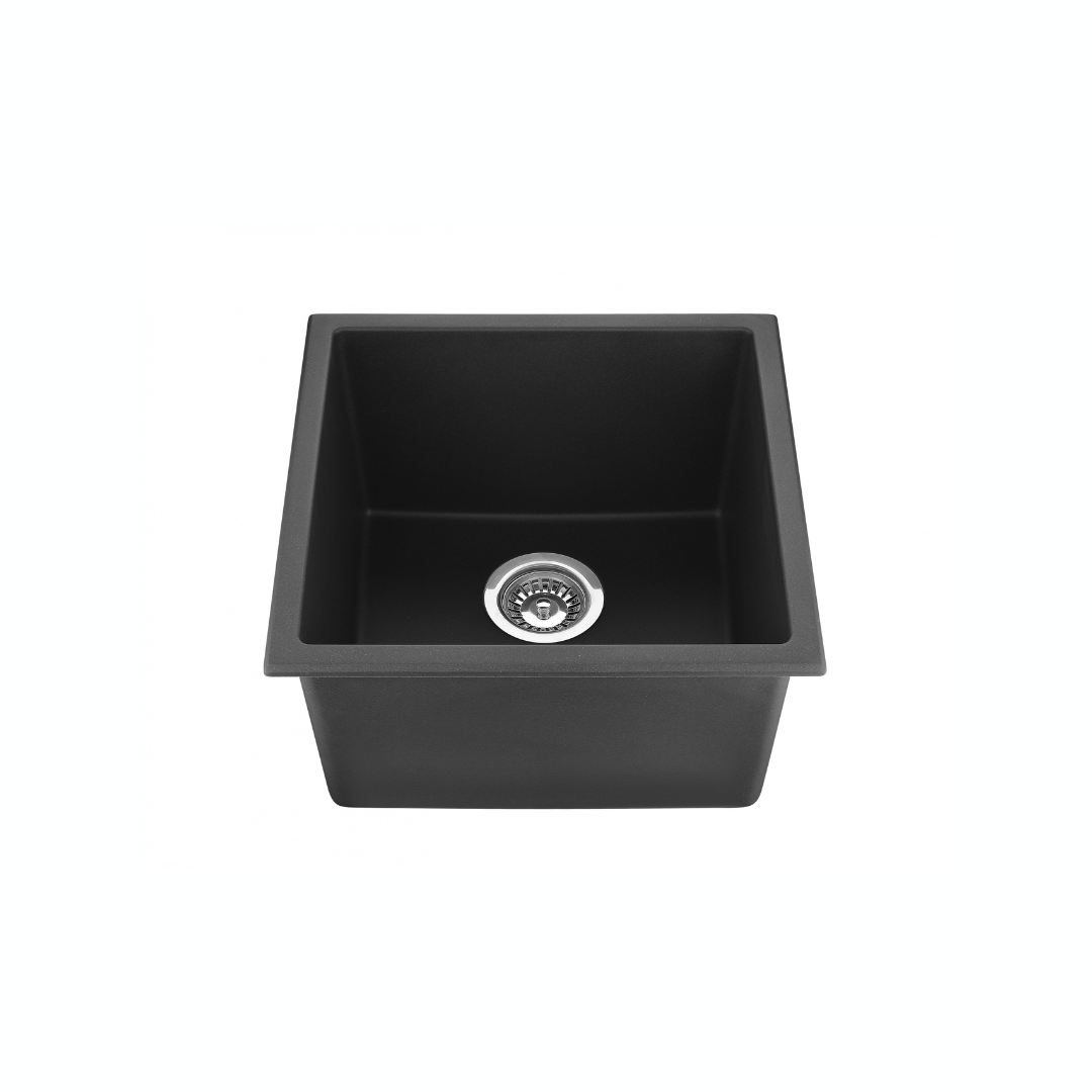 Quartz Undermount Kitchen Sink Single Bowl - 381x457x220mm