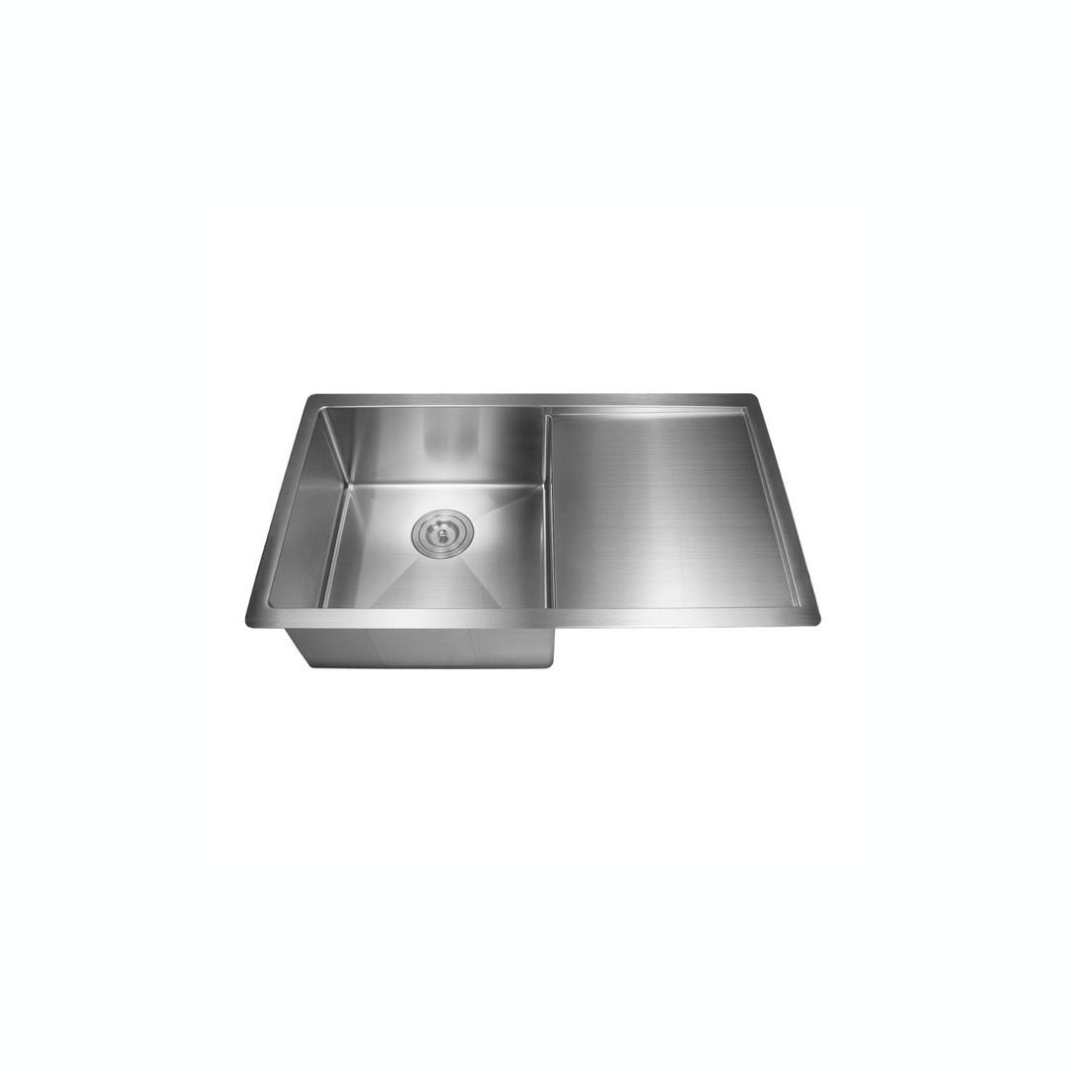 Stainless Steel Kitchen Sink - 810x450x220mm - Round Waste