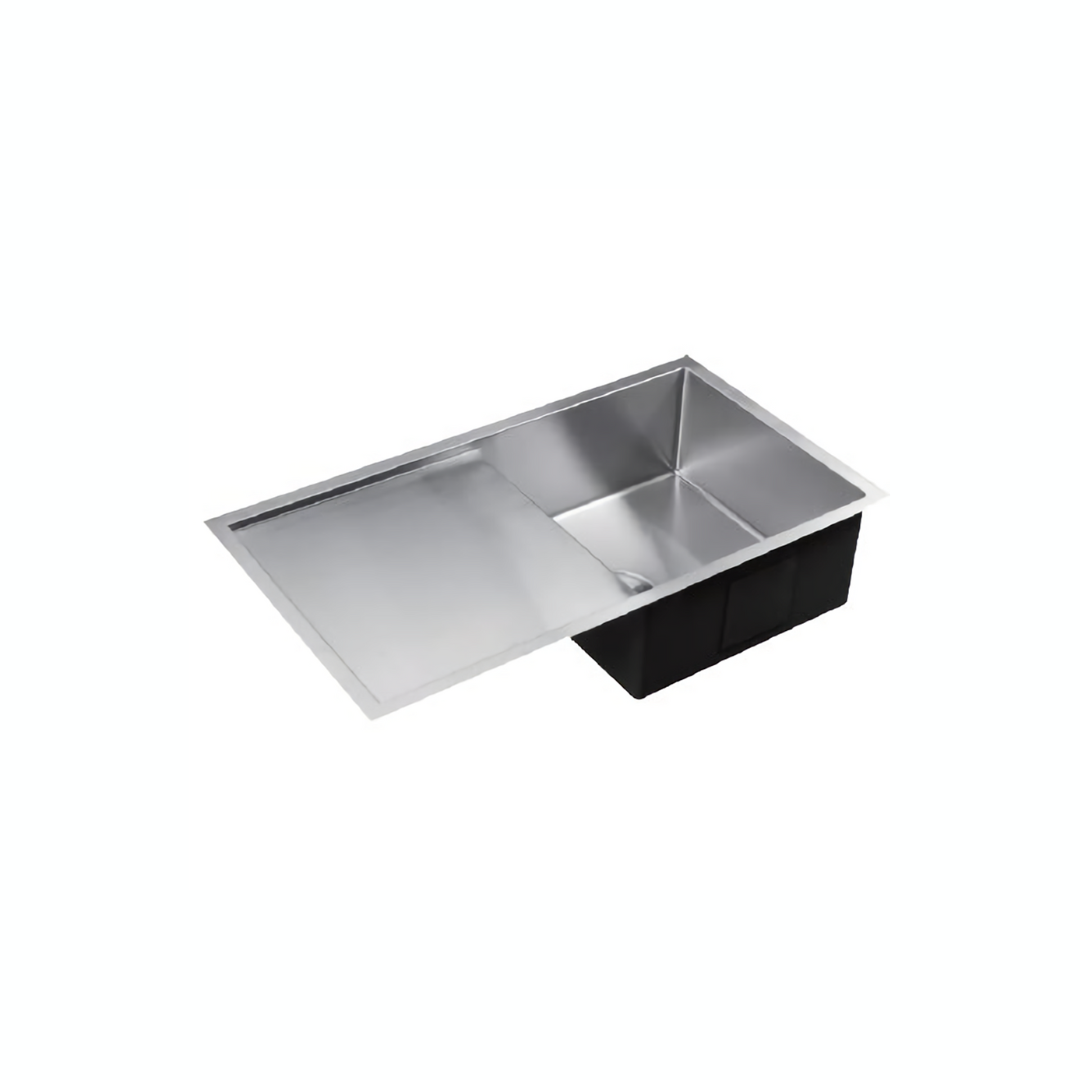 Stainless Steel Kitchen Sink - 810x450x235mm - Square Waste